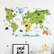 Vinilos infantiles de paredes - Vinilo mapa del mundo de los niños - ambiance-sticker.com