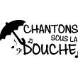 Vinilos decorativos de baño - Vinilo Chantons sous la pluie - ambiance-sticker.com