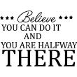 Pegatina de parede citación Believen you can do it - ambiance-sticker.com