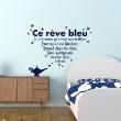 Vinilo citación Ce rêve bleu - ambiance-sticker.com