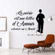 Vinilos con frases - Pegatina de parede Charlie Chaplin - La poésie & l'amour - ambiance-sticker.com