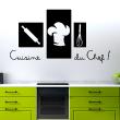 Vinilos con frases -  Pegatina de parede citación cuisine du chef ! - ambiance-sticker.com