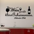 Vinilos decorativos para la cocina - Vinilo citación cocina Wer wein geniekt - Salvador Dali&#8203; - ambiance-sticker.com