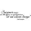 Vinilo decorativo citación Cuisner suppose une tête légère ... Paul Gauguin - ambiance-sticker.com