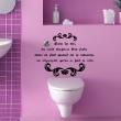 Vinilos decorativos de WC - Vinilo citación Dans la vie on croit toujours  ... - ambiance-sticker.com