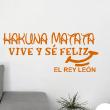 Vinilos con frases -  Pegatina de parede citación Hakuna matata - El rey leon - ambiance-sticker.com