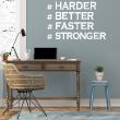 Vinilos decorativos diseños - Vinilo cita hashtag harder, better, faster, stronger - ambiance-sticker.com