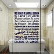 Pegatina de parede citación  Les règles de la salle de bain - ambiance-sticker.com