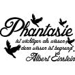Vinilos con frases -  Pegatina de parede cita phantasie ist wichtiger (Albert Einstein) - ambiance-sticker.com