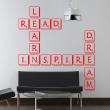 Vinilos infantiles de paredes - Vinilo citación rompecabezas learn, read, inspire, dream - ambiance-sticker.com