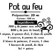Vinilos decorativos para la cocina - Vinilo decorativo citación receta Pot au feu&#8203; - ambiance-sticker.com