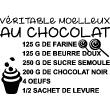 Vinilos decorativos para la cocina - Vinilo decorativo citación receta Véritable moelleux au chocolat&#8203; - ambiance-sticker.com