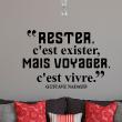 Vinilos con frases - Vinilo Rester c'est exister - Gustave Nadaud - ambiance-sticker.com