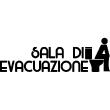 Vinilos decorativos de WC - Vinilo citación Sala di Evacuazione - ambiance-sticker.com