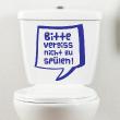 Vinilos decorativos de WC - Vinilo citación Wc Bitte vergiss nicht zu spülen - ambiance-sticker.com