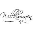 Pegatina de parede citación Willkommen - ambiance-sticker.com