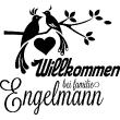 Vinilo citación Willkommen bei families Engelmann - ambiance-sticker.com