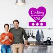 Vinilos decorativos para la cocina - Vinilo decorativo Cooking love - ambiance-sticker.com