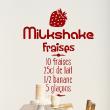Vinilos decorativos para la cocina - Vinilo cocina receta Milkshake Fraise&#8203; - ambiance-sticker.com