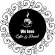 Vinilos decorativos para la cocina - Vinilo decorativo We love coffee & donut - ambiance-sticker.com