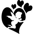 Vinilos amor - Vinilo decorativo Diseño ángel en un corazón - ambiance-sticker.com