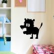 Vinilos infantiles de paredes - Vinilo Dibujo del perro La diversión - ambiance-sticker.com