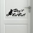 Vinilos para puertas - Pegatina de puerta Don't let the cat out - ambiance-sticker.com
