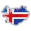 Pegatinas para coche - Pegatina Bandera islandesa forma interior del país - ambiance-sticker.com