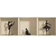 Pegatina de efecto 3D 3 bailarinas - ambiance-sticker.com