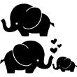 Vinilos decorativos Animales - Vinilo Elefantes y corazones - ambiance-sticker.com