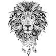 Vinilos étnico diseños - Vinilo étnico cabeza de león - ambiance-sticker.com
