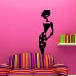 Vinilos decorativos de siluetas - Mujer en traje de puntos - ambiance-sticker.com