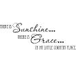 Vinilos con frases - Pegatina de parede Grace country - ambiance-sticker.com