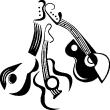 Vinilos decorativos música - Vinilo guitarras acústicas - ambiance-sticker.com