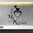 Vinilos decorativos para la cocina - Vinilo decorativo I love my kitchen - ambiance-sticker.com