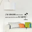 Vinilos con frases - Pegatina de parede J'ai décidé d'être heureux...Voltaire - ambiance-sticker.com