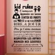 Wall decals for kids - Kid rules, respecter les autres wall decal - ambiance-sticker.com