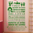 Vinilos infantiles de paredes - Vinilo Kid rules, respecter les autres - ambiance-sticker.com