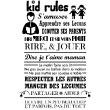 Vinilos infantiles de paredes - Vinilo Kid rules, respecter les autres - ambiance-sticker.com