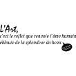 Vinilos con frases - Vinilo L'art, c'est le reflet - Victor Hugo - ambiance-sticker.com