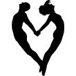 Vinilos amor y corazones - Vinilo decorativo Los amantes del corazón - ambiance-sticker.com