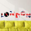 Vinilos decorativos de cuidades - Vinilo LONDON Union Jack registro - ambiance-sticker.com