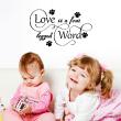 Vinilos amor - Vinilo decorativo Love is a four legged Word - ambiance-sticker.com