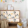 Pegatina muebles para niños Vinilo infantil pandas y arcoiris mágicos - ambiance-sticker.com