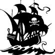 Vinilos infantiles de paredes - Vinilo barco pirata - ambiance-sticker.com