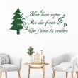 Vinilos de la Navidad - Vinilo Navidad mon beau sapin, roi des forêts - ambiance-sticker.com
