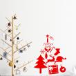 Vinilos de la Navidad - Vinilo Navidad Árbol de navidad, vela, regalos - ambiance-sticker.com