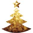 Vinilo Navidad Vinilo Navidad origami del árbol de Navidad - ambiance-sticker.com