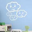 Vinilos infantiles de paredes - Vinilo Sonriendo nubes - ambiance-sticker.com