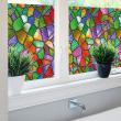 Vinilos opaca - Adhesivo opaco y privacidad para ventana 200 x 40 cm vidrieras multicolores - ambiance-sticker.com